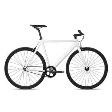 6ku track fixie single speed bike white