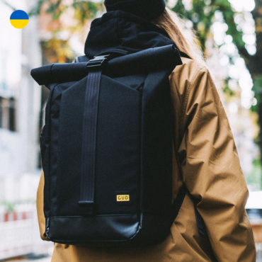 gud bags rolltop backpack 2.0 black