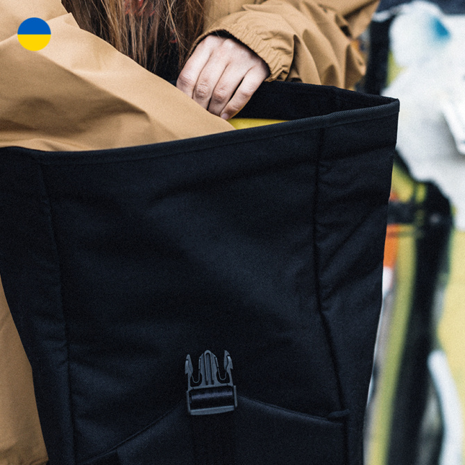 gud bags rolltop backpack 2.0 black