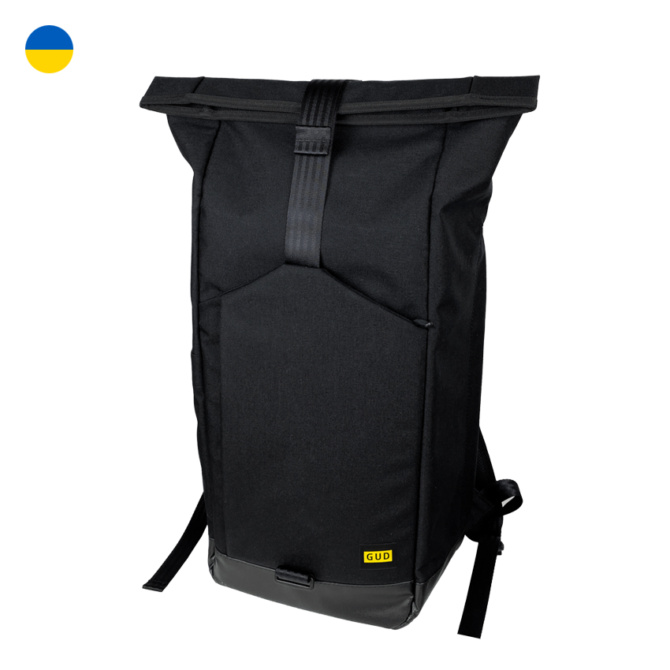 gud bags rolltop backpack 2.0 black