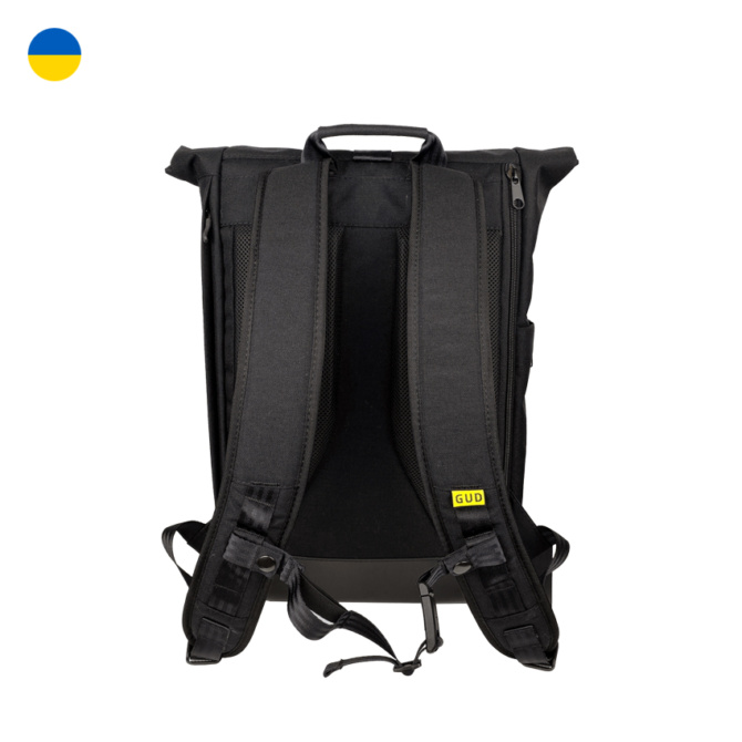 gud bags rolltop backpack 2.0 black