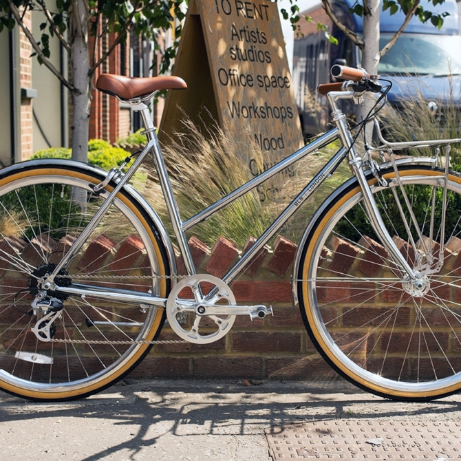brick lane bikes butterlfy 8 speed town bike chrome