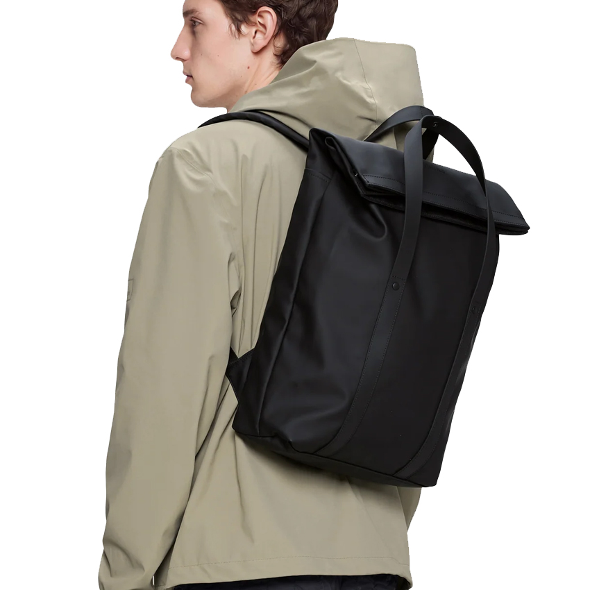 rains 2 way tote backpack black