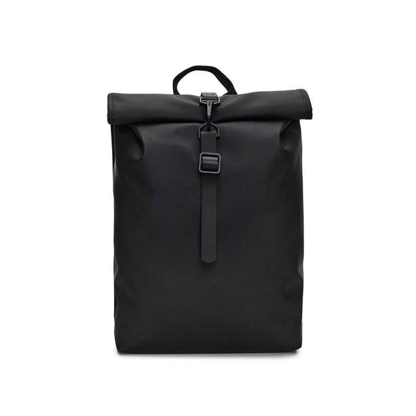 rains rolltop rucksack mini black