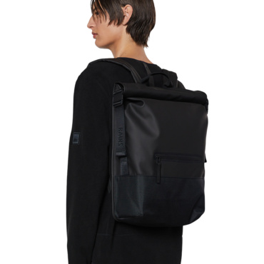 rains trail rolltop backpack black