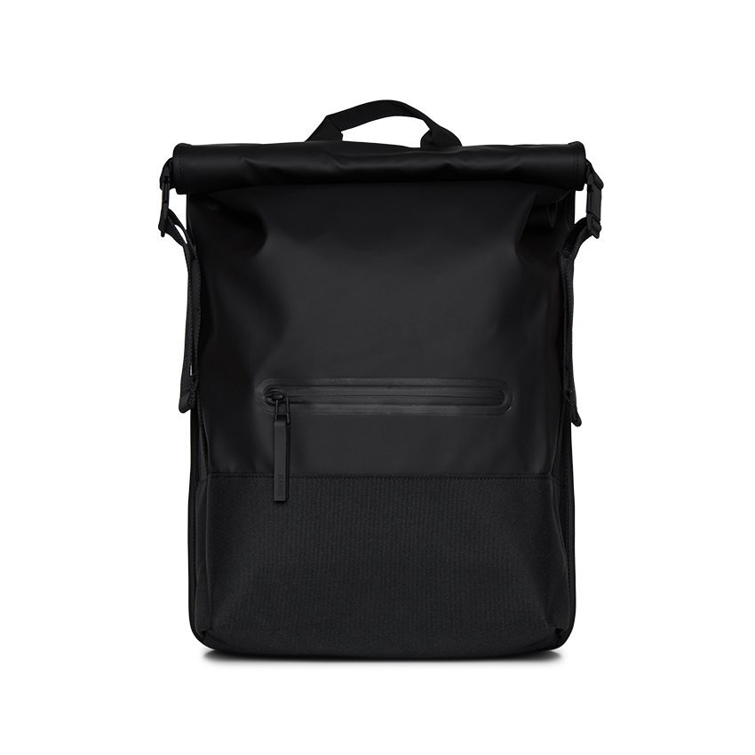 rains trail rolltop backpack black